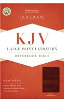 KJV Large Print Ultrathin Reference Bible, Brown LeatherTouch