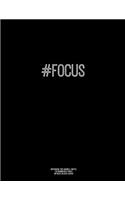 Notebook for Cornell Notes, 120 Numbered Pages, #FOCUS, Black Cover