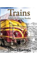 Trains Adults Coloring Book