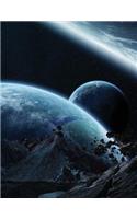 Blue Worlds Blank Sketchbook: Blank Art Sketch Pad Notebook(26 Science Fiction 150 Sketch)