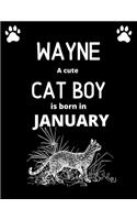 WAYNE a cute cat boy is born in January