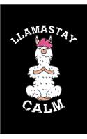 Yoga Notizbuch llamastay Calm