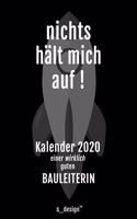 Kalender 2020 für Bauleiter / Bauleiterin
