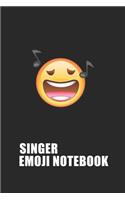 Singer Emoji Emoticons Notebook Emoji Notebook, Blank Composition Book, Emoji Notebooks for Girls/Boys, Emoji School Supplies Notebook for School / Teacher / Office / Student