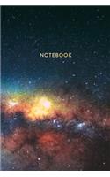 Notebook: Colorful Star Clusters and Galaxy - Journal for Girls and Boys, Kids, School, Students and Teachers - 6 x 9, 100 Blank Lined Pages