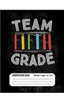 Team Fifth Grade Composition Book (Wide Ruled/ 110 pages/ 7.44x9.69)