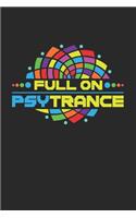 Full on psytrance: 6x9 Music - blank with numbers paper - notebook - notes