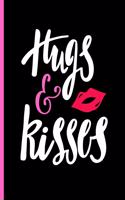 Hugs and Kisses: Romantic Love Notebook/ Diary/ Journal/ Composition Book to Write in, Blank Lovely Lined Designed Interior (6" x 9"), 100 Pages, (Love & Romance Not