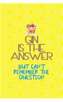 Gin Is The Answer But Can't Remember The Question