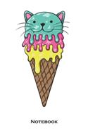 cat ice Notebook: Dot Grid Journal/Logbook for cat and animal/pet fans, who also like candy