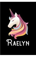 Raelyn: Personalized Custom Name Unicorn Themed Monthly 2020 Planner (Calendar, To Do List, Monthly Budget, Grocery List, Yearly Financial Goals) Gift for G