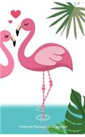 Internet Password Organizer: Flamingoes in love (Password Journal), 120 pages with username and password, lined, no lined, sketchbook size 5.5"x8.5"