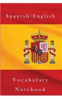 Spanish/English Vocabulary Notebook