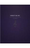 Sheet Music for Composition: Wide Spaced. 10 Staves Per Page.