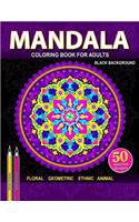 Mandala Coloring Book Black Background
