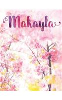 Makayla: Personalized Journal - A Pink Cherry Blossom Diary