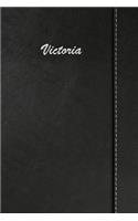 Victoria: Personalized Name Simulated Leather Notebook Journal Diary Sketchbook with Lined Pages