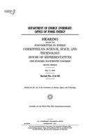 Department of Energy oversight