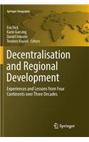 Decentralisation and Regional Development