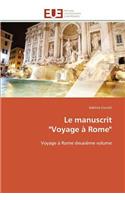 manuscrit voyage à rome