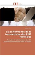 Performance de la Transmission Des Pme Familiales