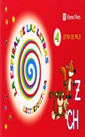 Espiral Letras. Lectoescritura 4 Letra Palo