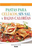 Pastas para celíacos, sin sal y bajas calorías