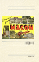 Vintage Lined Notebook Greetings from Macon