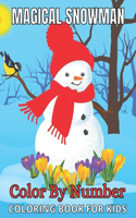Magical Snowman Color By Number Coloring Book For Kids