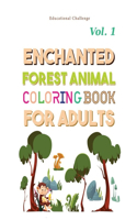 Enchanted Forest Animals Coloring Book for Adults