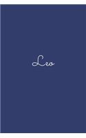 Leo: notebook with the name on the cover, elegant, discreet, official notebook for notes, dot grid notebook,