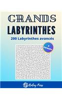 Grands Labyrinthes - 200 Labyrinthes avancés: Impression format Large - 200 Activités - 5 formats