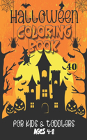 Halloween Coloring Book For Kids and Toddlers Ages 4-8