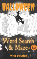 Halloween Word Search & Maze With Solution