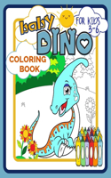 Baby Dino Coloring Book for Kids 3-6