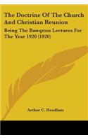 Doctrine Of The Church And Christian Reunion