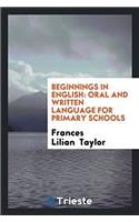 Beginnings in English