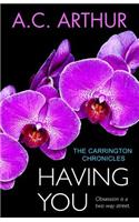 Having You: The Carrington Chronicles, An Erotic Thriller(3 The Carrington Chronicles)