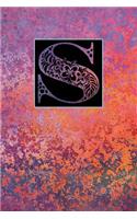 S: Letter S Journal, Weathered Rose Violet Copper, Personalized Notebook Monogram Initial, 6 X 9