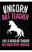 Unicorn Art Teacher Like A Regular Teacher But Much More Magical: Teacher Notebook: A Lined Notebook for Teachers - An Awesome Teacher Appreciation Gift