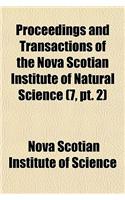 Proceedings and Transactions of the Nova Scotian Institute of Natural Science (7, PT. 2): (English)
