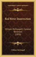 Red River Insurrection: William McDougall's Conduct Reviewed (1870)