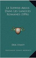 Le Suffixe-Arius Dans Les Langues Romanes (1896)