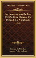 Les Conversations Du Jour De L'An Chez Madame Du Deffand Il Y A Un Siecle (1877)