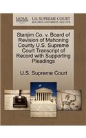 Stanjim Co. V. Board of Revision of Mahoning County U.S. Supreme Court Transcript of Record with Supporting Pleadings