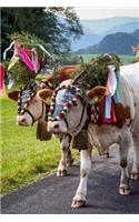 Cow All Dressed Up in the Almabtrieb Procession Austria Journal: 150 Page Lined Notebook/Diary