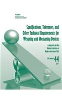 Specifications, Tolerances, and Other Technical Requirements for Weighing and Measuring Devices