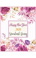 Happy New Year 2020 Standard Diary: New Year Gift 2020 Christmas Gift 2020 2020 Planner Pretty Simple Planners Botanical Floral Gift For year 2020