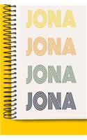 Name JONA A beautiful personalized: Lined Notebook / Journal Gift, 120 Pages, 6 x 9 inches, NoteBook Gift For JONA, Personal Diary, JONA, Personalized Journal, Customized Journal, The 