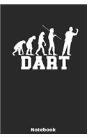 Dart Notebook: 6'x9' 120 Ruled Pages - Dart Evolution Player Journal - Christmas Present or Birthday Gift Idea for Dart Fans and Lovers, who likes watching or play
